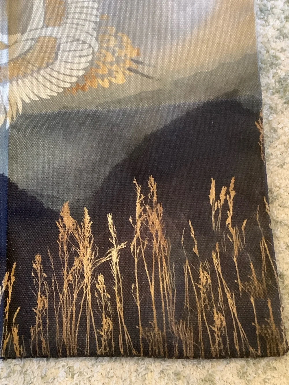 Majestic Crane Polycanvas Tote Bag NWT 16x14.75”